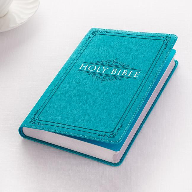 KJV Budget Gift & Award Lux-Leather Turquoise - stevensbooks