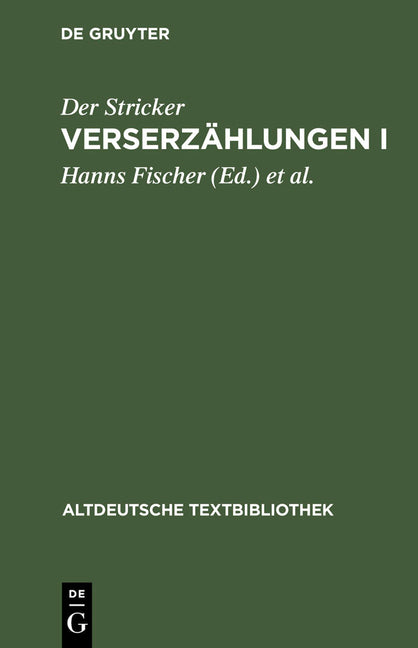 Verserzählungen I (5. Verb. Aufl.) - Ingram