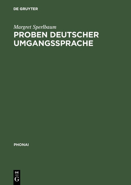 Proben deutscher Umgangssprache (Reprint 2017) - Ingram