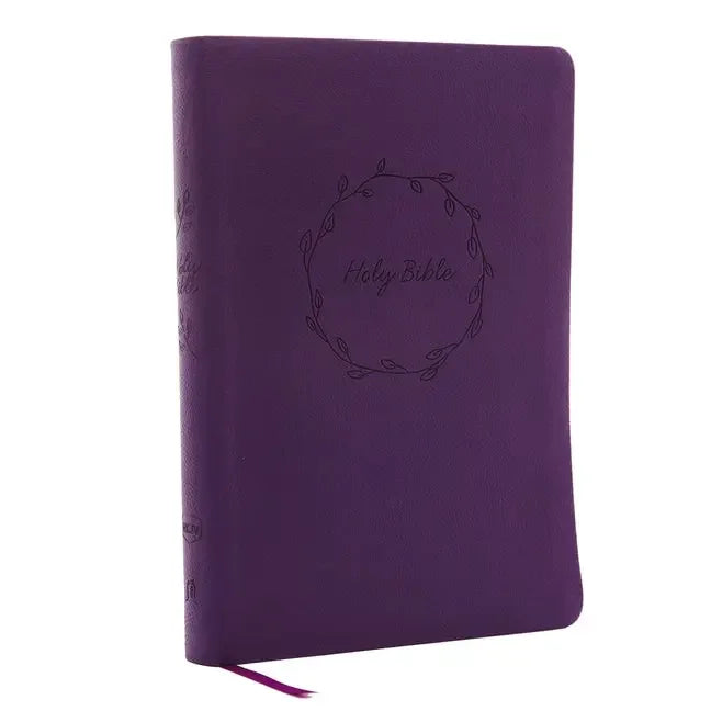 NKJV, Value Thinline Bible, Large Print, Imitation Leather, Purple, Red Letter Edition - stevensbooks