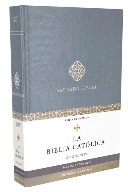 Biblia Católica, Edición Para Notas, Tapa Dura/Tela, Azul, Comfort Print - stevensbooks