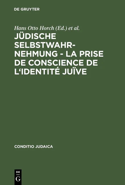 Jüdische Selbstwahrnehmung - La prise de conscience de l'identité juïve (Reprint 2012) - stevensbooks
