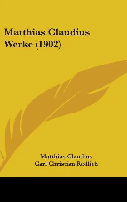 Matthias Claudius Werke (1902) - stevensbooks