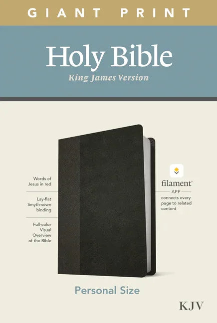 KJV Personal Size Giant Print Bible, Filament Enabled Edition (Leatherlike, Black/Onyx) - stevensbooks