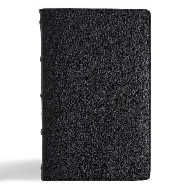 NASB Single-Column Personal Size Bible, Holman Handcrafted Collection, Black Premium Goatskin - stevensbooks