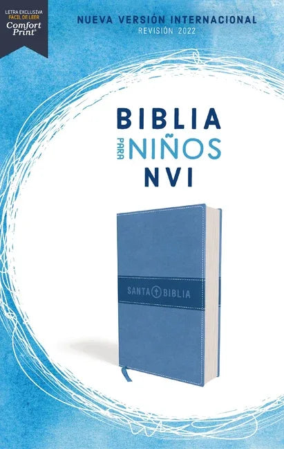 Nvi, Biblia Para Niños Revisión 2022, Leathersoft, Azul Celeste, Comfort Print - stevensbooks