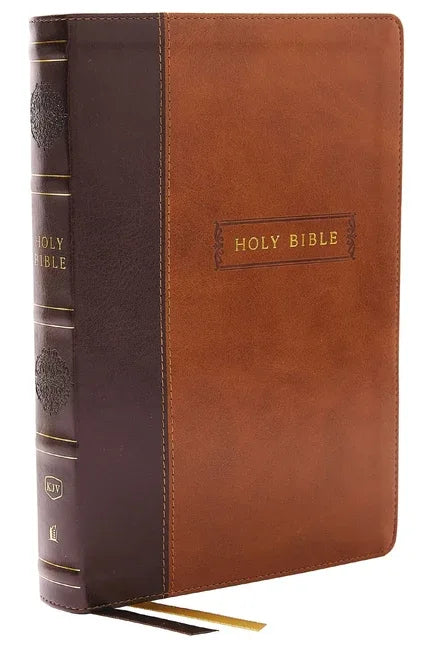 KJV Holy Bible with 73,000 Center-Column Cross References, Brown Leathersoft, Red Letter, Comfort Print: King James Version - stevensbooks