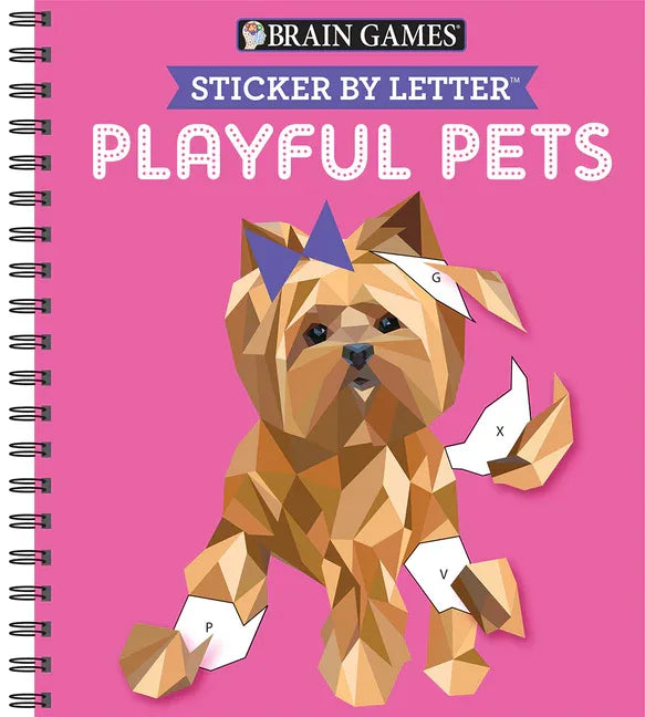 Brain Games - Sticker by Letter: Playful Pets (Sticker Puzzles - Kids Activity Book) - stevensbooks
