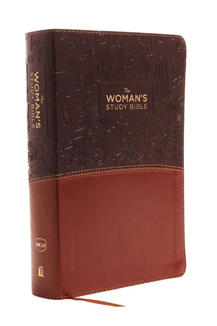 NKJV, Woman's Study Bible, Fully Revised, Imitation Leather, Brown/Burgundy, Full-Color, Indexed: Receiving God's Truth for Balance, Hope, and Transfo - stevensbooks