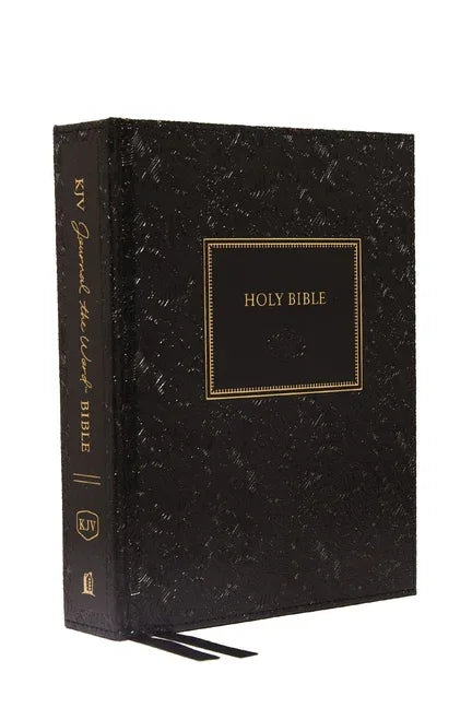 KJV, Journal the Word Bible, Hardcover, Black, Red Letter Edition, Comfort Print: Reflect, Journal, or Create Art Next to Your Favorite Verses - stevensbooks