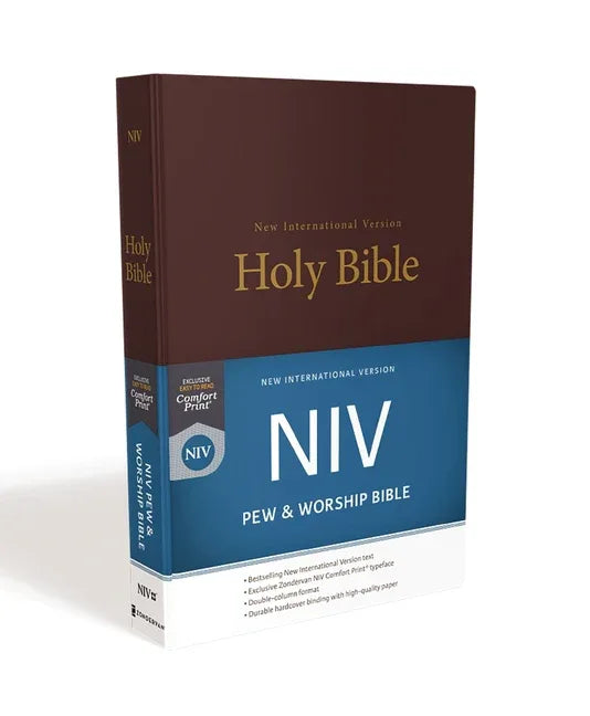 NIV, Pew and Worship Bible, Hardcover, Burgundy (Special) - stevensbooks