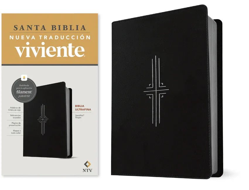 Biblia Ultrafina Ntv, Con Filament (Sentipiel, Negro, Letra Roja) - stevensbooks