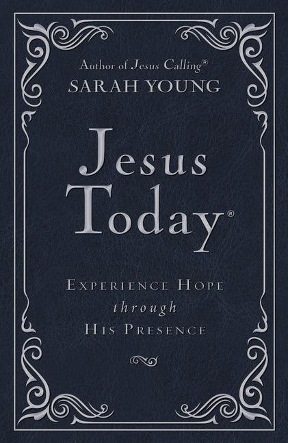 Jesus Today Deluxe Edition, Leathersoft, Navy, with Full Scriptures: Experience Hope Through His Presence (a 150-Day Devotional) (Deluxe) - stevensbooks