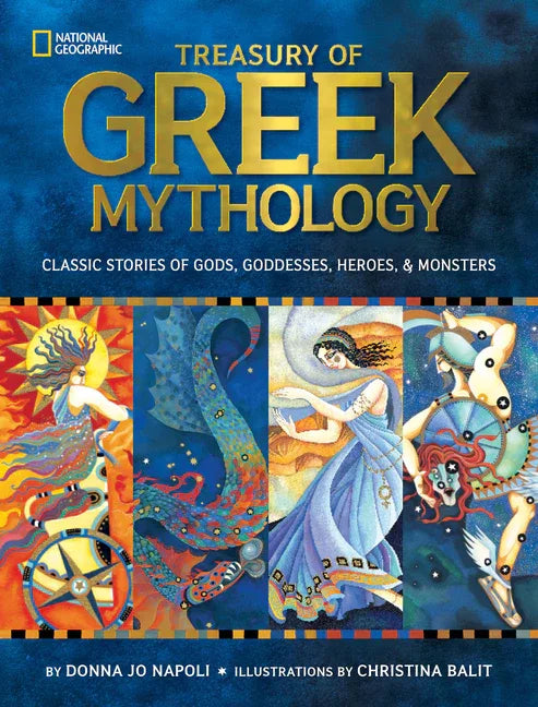 Treasury of Greek Mythology: Classic Stories of Gods, Goddesses, Heroes & Monsters (Reinforced Library) - stevensbooks