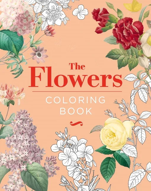 Flowers Coloring Book: Hardback Gift Edition - stevensbooks