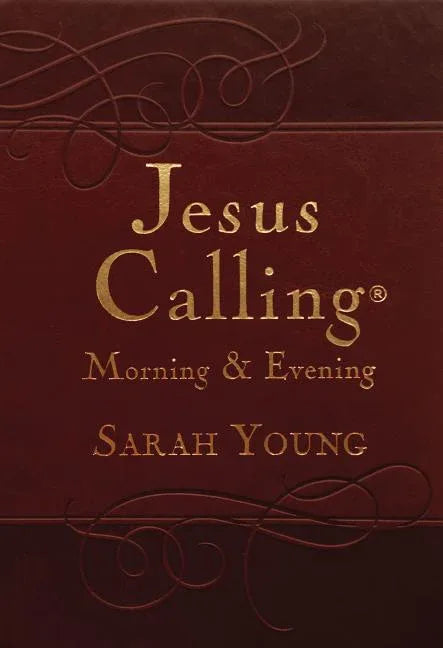 Jesus Calling Morning and Evening, Brown Leathersoft Hardcover, with Scripture References: Yearlong Guide to Inner Peace and Spiritual Growth (a 365-D - stevensbooks