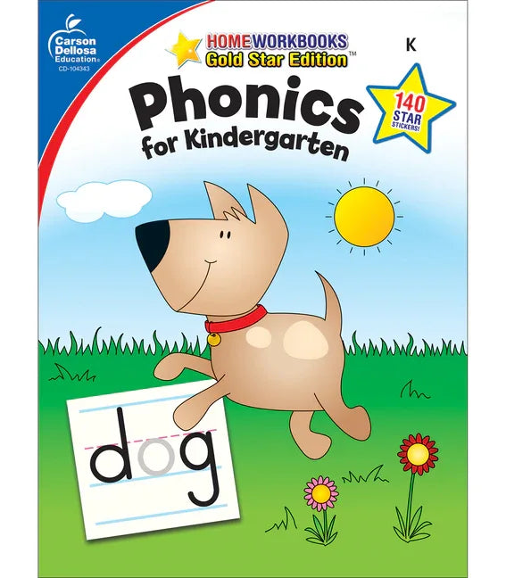 Phonics for Kindergarten, Grade K: Gold Star Edition Volume 12 (Saddle-Sewn) - stevensbooks