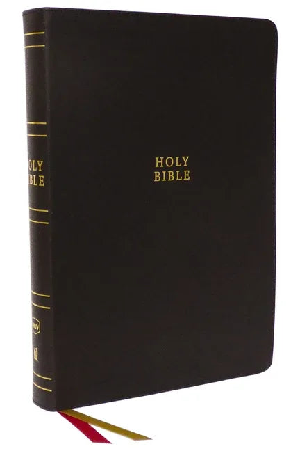 NKJV Holy Bible, Super Giant Print Reference Bible, Brown Bonded Leather, 43,000 Cross References, Red Letter, Thumb Indexed, Comfort Print: New King - stevensbooks