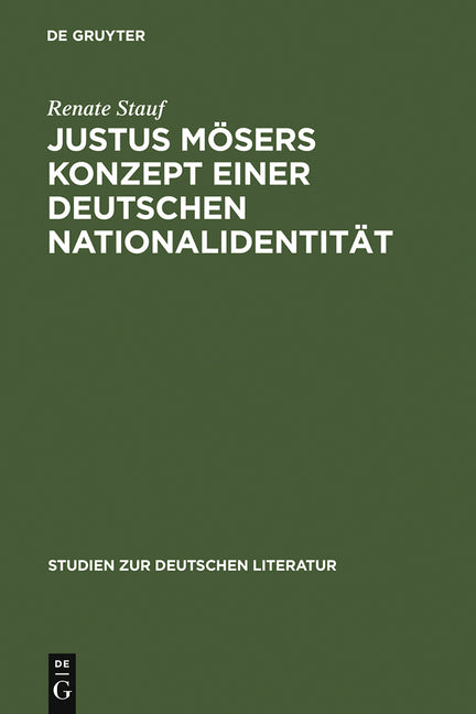 Justus Mösers Konzept einer deutschen Nationalidentität (Reprint 2012) - Ingram