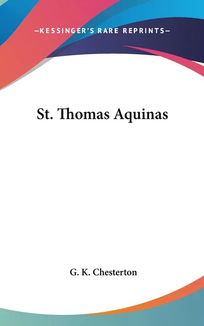 St. Thomas Aquinas - stevensbooks