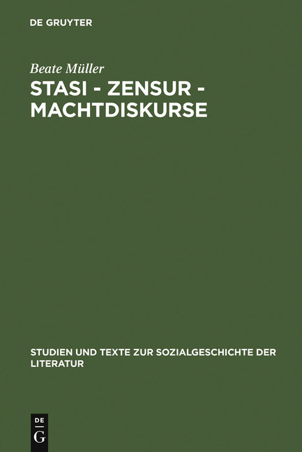 Stasi - Zensur - Machtdiskurse (Reprint 2011) - Ingram