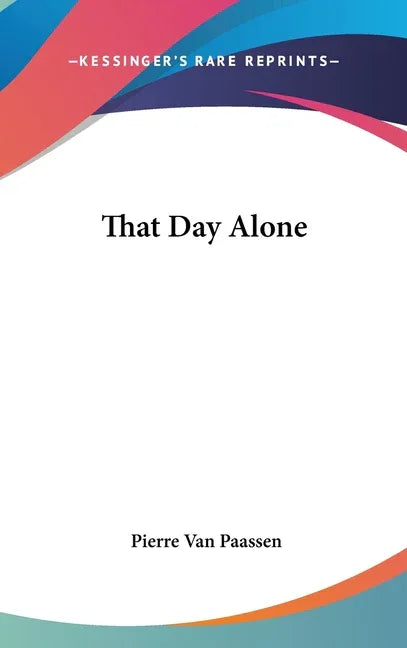 That Day Alone - stevensbooks
