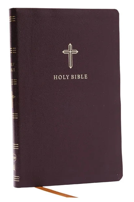 NKJV Holy Bible, Ultra Thinline, Burgundy Bonded Leather, Red Letter, Comfort Print - stevensbooks