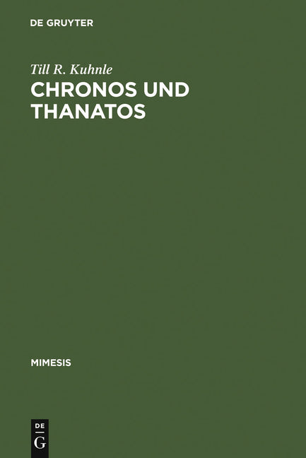 Chronos Und Thanatos: Zum Existentialismus Des >Nouveau Romancier (Reprint 2011) - Ingram