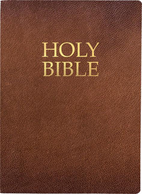 Kjver Holy Bible, Large Print, Acorn Bonded Leather, Thumb Index: (King James Version Easy Read, Red Letter, Brown) - stevensbooks