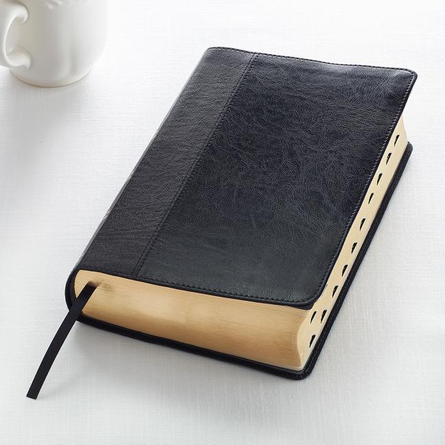 KJV Giant Print Lux-Leather 2-Tone Black - stevensbooks