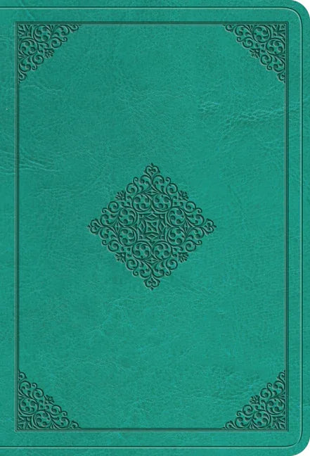 ESV Value Large Print Compact Bible (Trutone, Teal, Ornament Design) - stevensbooks