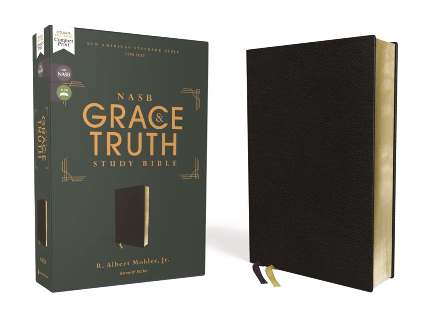Nasb, the Grace and Truth Study Bible (Trustworthy and Practical Insights), Bonded Leather, Black, Red Letter, 1995 Text, Comfort Print - Ingram