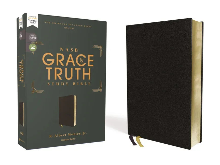 Nasb, the Grace and Truth Study Bible (Trustworthy and Practical Insights), Bonded Leather, Black, Red Letter, 1995 Text, Comfort Print - stevensbooks