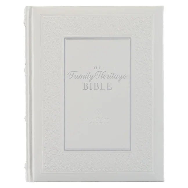 NLT Family Heritage Bible, Large Print Family Devotional Bible for Study, New Living Translation Holy Bible Faux Leather Hardcover, Additional Interac - stevensbooks