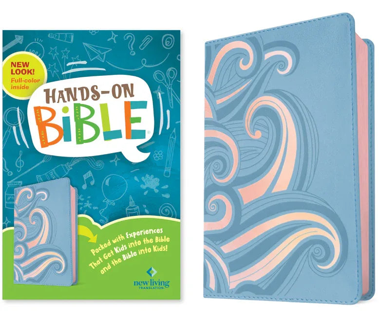 NLT Hands-On Bible, Third Edition (Leatherlike, Periwinkle Pink Waves) - stevensbooks