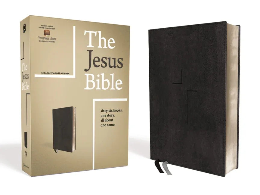Jesus Bible, ESV Edition, Leathersoft, Black - stevensbooks