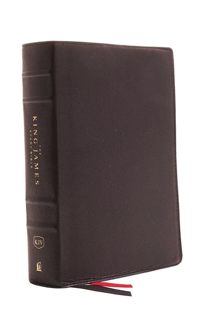 King James Study Bible, Genuine Leather, Black, Full-Color Edition - stevensbooks