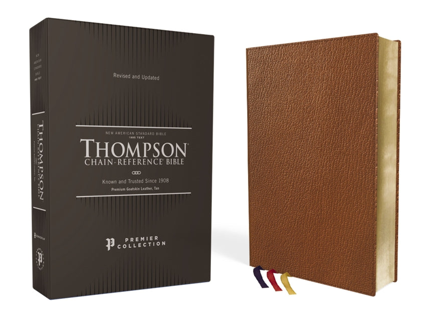 Nasb, Thompson Chain-Reference Bible, Premium Goatskin Leather, Premier Collection, Tan, 1995 Text, Black Letter, Art Gilded Edges, Comfort Print - Ingram