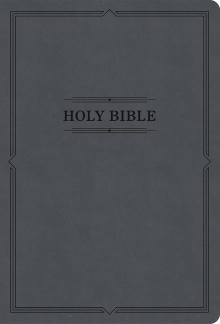 KJV Large Print Thinline Bible, Value Edition, Charcoal Leathertouch - Ingram