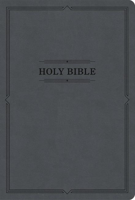 KJV Large Print Thinline Bible, Value Edition, Charcoal Leathertouch - stevensbooks