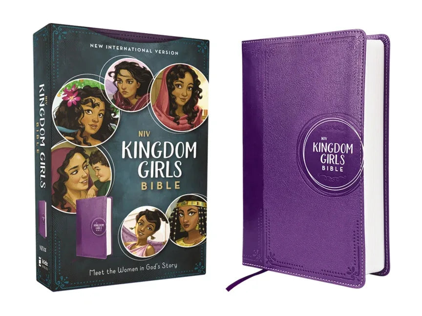 Niv, Kingdom Girls Bible, Full Color, Leathersoft, Purple, Comfort Print: Meet the Women in God's Story (Best Gift for Girls Ages 8-12 to Build Faith, - stevensbooks