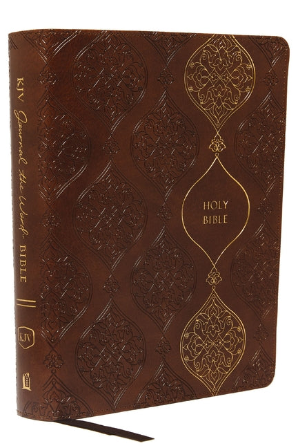 KJV, Journal the Word Bible, Imitation Leather, Brown, Red Letter Edition, Comfort Print: Reflect, Journal, or Create Art Next to Your Favorite Verses - Ingram
