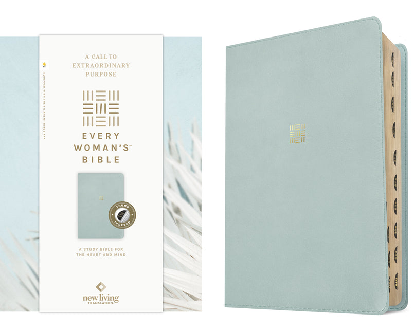 NLT Every Woman's Bible, Filament Enabled (Leatherlike, Sky Blue, Indexed, Red Letter) - Ingram