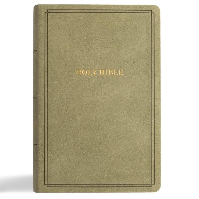 KJV Large Print Personal Size Reference Bible, Sage Suedesoft Leathertouch, Indexed - stevensbooks