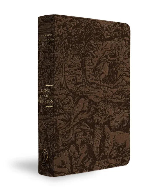 KJV Majestic Illuminated Bible (Brown Leatherluxe) - stevensbooks