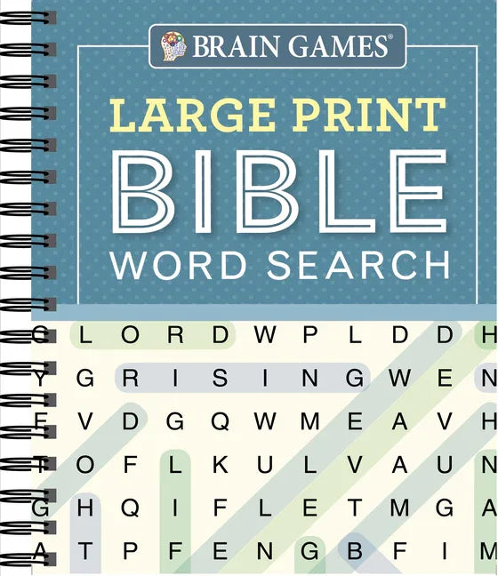Brain Games - Large Print Bible Word Search (Blue) - stevensbooks