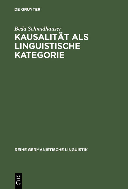 Kausalität als linguistische Kategorie (Reprint 2012) - Ingram