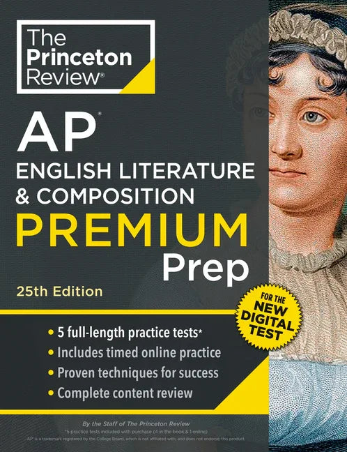 Princeton Review AP English Literature & Composition Premium Prep, 25th Edition: 5 Practice Tests + Digital Practice Online + Content Review - stevensbooks