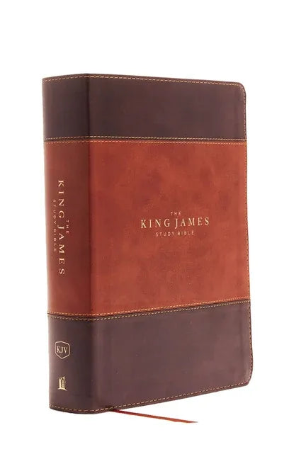King James Study Bible, Imitation Leather, Brown, Indexed, Full-Color Edition - stevensbooks