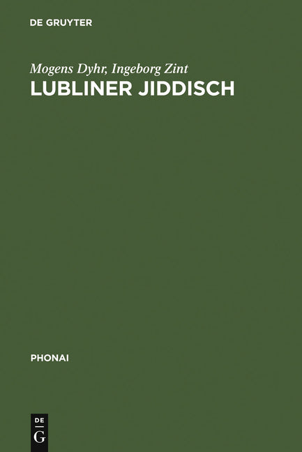 Lubliner Jiddisch (Reprint 2011) - Ingram